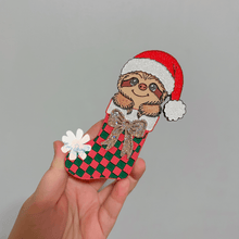 Load image into Gallery viewer, Christmas Sloth Car Freshie