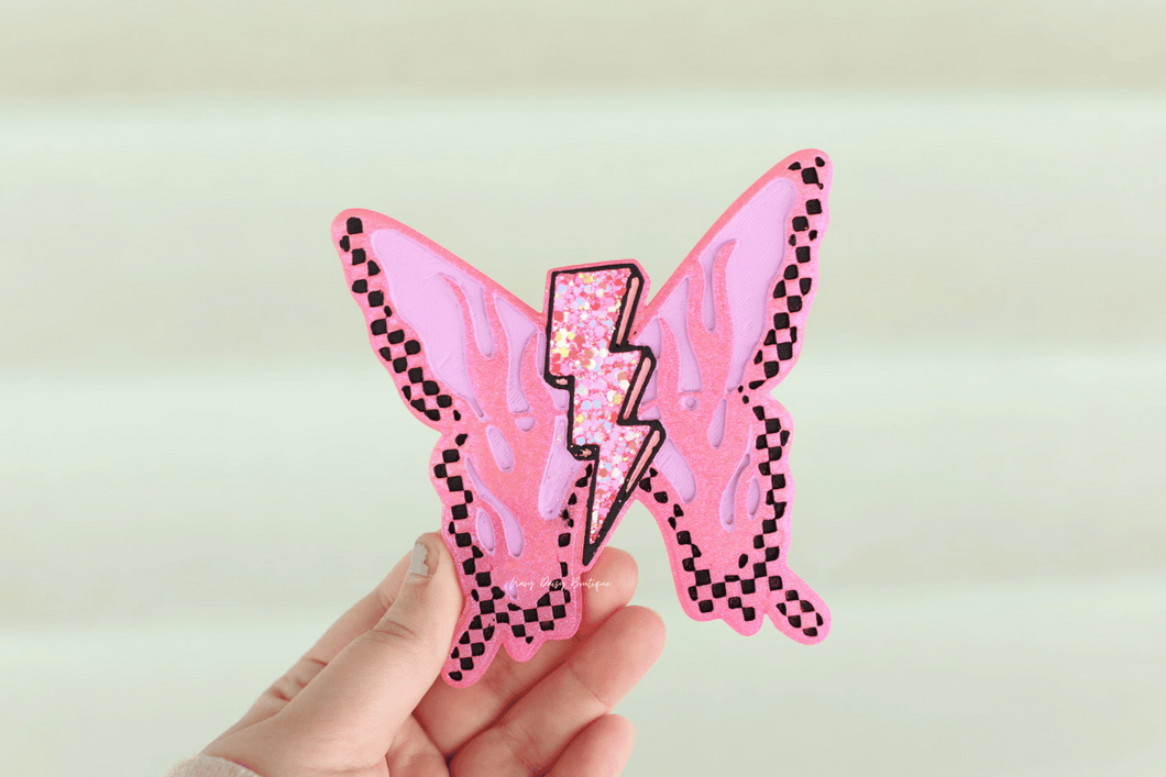 Flame Butterfly Car Freshie