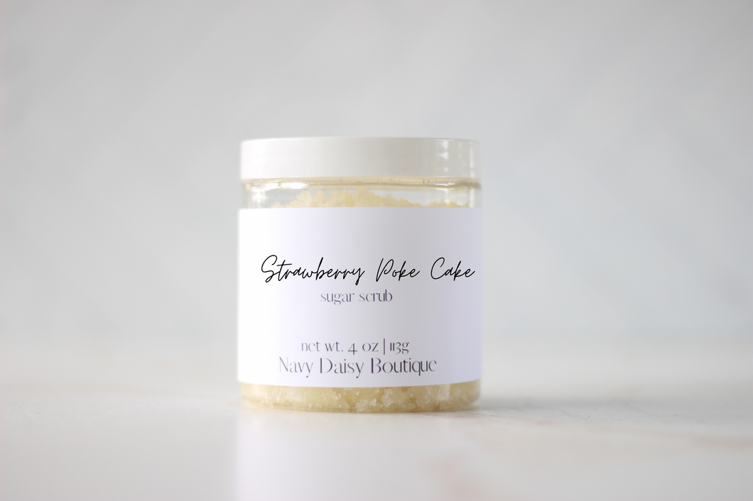 Strawberry Poke Cake Sugar Scrub